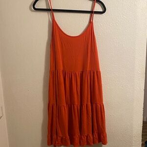 Sleeveless Tiered Red Sundress